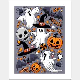 Ghosts Spooky and Creepy Cute Monsters Posters and Art